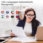 Smart Glasseswith AI,Bluetooth Music Glasses with 130+ Translation,Anti-Blue Light/UV400 Lenses,Audio Eyewear with Music play &Hands-Free Calling,Multifunctional Headphones glasses for Men Women