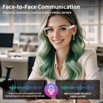 AI Translator Smart Glasses, AI-Powered Smart Glasses, Real-Time Translation,110+ Languages,Simultaneous Interpretation, Photochromic Lenses, Wireless Bluetooth Sunglasses for Business Students Travel