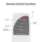 Comfort Zone 16" Quiet 3-Speed Wall Mount Fan with Remote Control, Timer and Adjustable Tilt, Ideal for Home, Bedroom, Gym & Office, CZ16WR