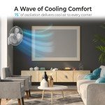 Comfort Zone 16" Quiet 3-Speed Wall Mount Fan with Remote Control, Timer and Adjustable Tilt, Ideal for Home, Bedroom, Gym & Office, CZ16WR
