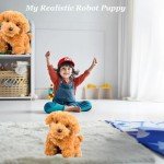 2025 New Realistic Robot Puppy,My Realistic Robot Puppy for Adults,Ai Robotic Dog,Walking, Barking,Tail Wagging (D1-1PCS)