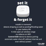 YoLink Smart Home Starter Kit: Hub & Water Leak Sensor 6-Pack, SMS/Text, Email & Push Notifications, LoRa Up to 1/4 Mile Open-Air Range, w/Alexa, IFTTT, Home Assistant