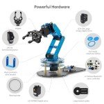 Robotic Arm Kit 6DOF Programming Robot Arm with 5 Servo, Handle, Mechanical Claw and More, PC Software APP Control with Tutorial