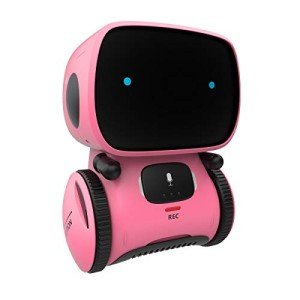 98K Kids Robot Toys for Girls and Boys, Voice Control and Touch Sensor Interactive Smart Talking Robots Intelligent Partner and Teacher with Singing, Dancing, Repeating, Toy Gifts for Kid Age 3 and Up