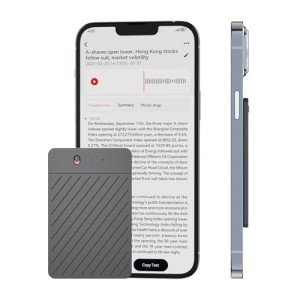 AI Voice Recorder, Free Real-Time Transcription & Translation AI Audio Recorder | ChatGPT-Powered Summarizer, 93 Languages, 64GB Memory, App-Controlled, Ideal for Lectures, Interviews, Meetings, Calls