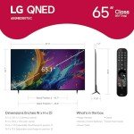 LG 65-Inch Class QNED80T Series LED Smart TV 4K Processor Flat Screen with Magic Remote AI-Powered with Alexa Built-in (65QNED80TUC, 2024)