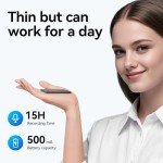 AI Voice Recorder, Free Real-Time Transcription & Translation AI Audio Recorder | ChatGPT-Powered Summarizer, 93 Languages, 64GB Memory, App-Controlled, Ideal for Lectures, Interviews, Meetings, Calls