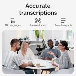 AI Voice Recorder, PLAUD Note Voice Recorder w/Case, App Control, Transcribe & Summarize with AI Technology, Support 112 Languages, 64GB Memory, Audio Recorder for Lectures, Meetings, Calls, Black