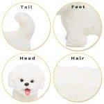 CU-MATE Interactive Maltese Simulation Dog-Realistic Puppy Electronic Toy Dog with Walking/Barking/Wagging Tail/Talking- Robotic Pet Toy Present Gift for Toddler Girls Boys