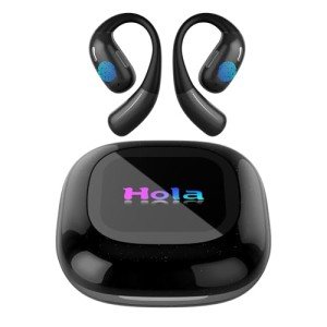 AI Translation Earbuds Real Time Powered by ChatGPT,LCD Touch Screen OWS Translator for 147 Languages & Accents,Audifonos Traductores Inglés Español,Translation Device, Ideal for Travel/Business,Black