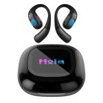 AI Translation Earbuds Real Time Powered by ChatGPT,LCD Touch Screen OWS Translator for 147 Languages & Accents,Audifonos Traductores Inglés Español,Translation Device, Ideal for Travel/Business,Black