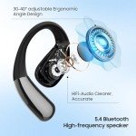 AI Translation Earbuds Real Time Powered by ChatGPT,LCD Touch Screen OWS Translator for 147 Languages & Accents,Audifonos Traductores Inglés Español,Translation Device, Ideal for Travel/Business,Black