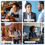 AI Translation Earbuds Real Time Powered by ChatGPT,Translator for 147 Languages& Accents,Audifonos Traductores Inglés Español,Translation Device Earphones, Ideal for Travel/Business/Learning,Black