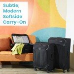 American Tourister 20" Expandable Softside Luggage, Black