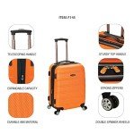 Expandable 20-Inch Charcoal Spinner Luggage