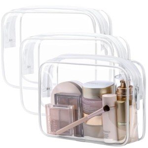 TSA Approved Clear Toiletry Bag Set - 3 Pack