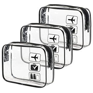 TSA Approved Clear Toiletry Bag Set for Travel
