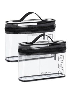 BAGSMART TSA Approved Clear Toiletry Bag Set