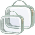 TSA-Approved Clear Toiletry Bags - 2 Pack