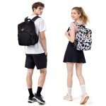 ZORFIN 26L Water-Resistant Travel Backpack - Black