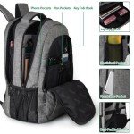 MATEIN Grey Anti-Theft Travel Laptop Backpack