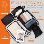 HOTOR Travel Packing Cubes - 6 Piece Set