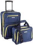 Stylish Rockland Navy 2-Piece Softside Luggage Set