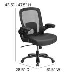 Big & Tall Gaming Chair with Flip-Up Armrests