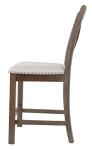 Moriville Rustic Farmhouse Upholstered Barstools, Set of 2