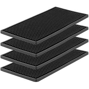 Anti-Slip Rubber Bar Mat Set, 12" x 6