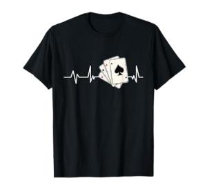 Heartbeat EKG Poker Player T-Shirt