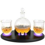 LED Whiskey Decanter Set with Epcot Design