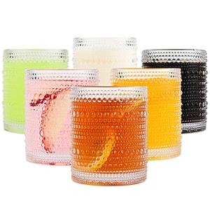 Vintage Hobnail Glassware Set of 6 Tumbler Cups