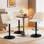 3-Piece Modern Swivel Bar Stool Set