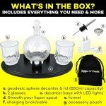 LED Whiskey Decanter Set with Epcot Design