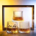 Set of 3 Old Fashioned Whiskey Glasses