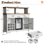 47" Farmhouse Coffee Bar with Wine Rack