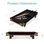40in Tabletop Billiard Pool Table with Accessories