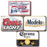 Beer Sign Set for Man Cave Decor – 4 Pcs