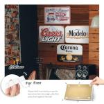 Beer Sign Set for Man Cave Decor – 4 Pcs