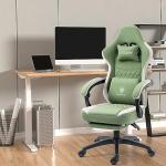 Ergonomic Gaming Chair with Gel Pad and Footrest