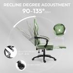 Ergonomic Gaming Chair with Gel Pad and Footrest