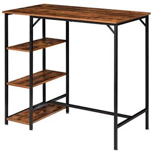 40” Bar Table with 3 Storage Shelves