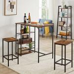 40” Bar Table with 3 Storage Shelves