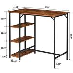 40” Bar Table with 3 Storage Shelves