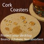 6-Pack 3.9-Inch Cork Coasters for Drinks and Plants