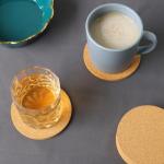 6-Pack 3.9-Inch Cork Coasters for Drinks and Plants