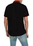 Geometric Print Casual Poker Shirt for Men