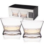 Viski Crystal Tasting Glasses for Spirits - Set of 2