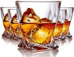 Set of 6 Crystal Whiskey Glasses for Spirits